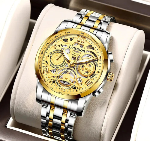 Unraion Tachymeter Stainless Steel Watch